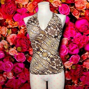 Just Cavalli halter v-neck top